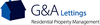 G & A Lettings logo