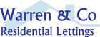 Warren & Co Lettings logo