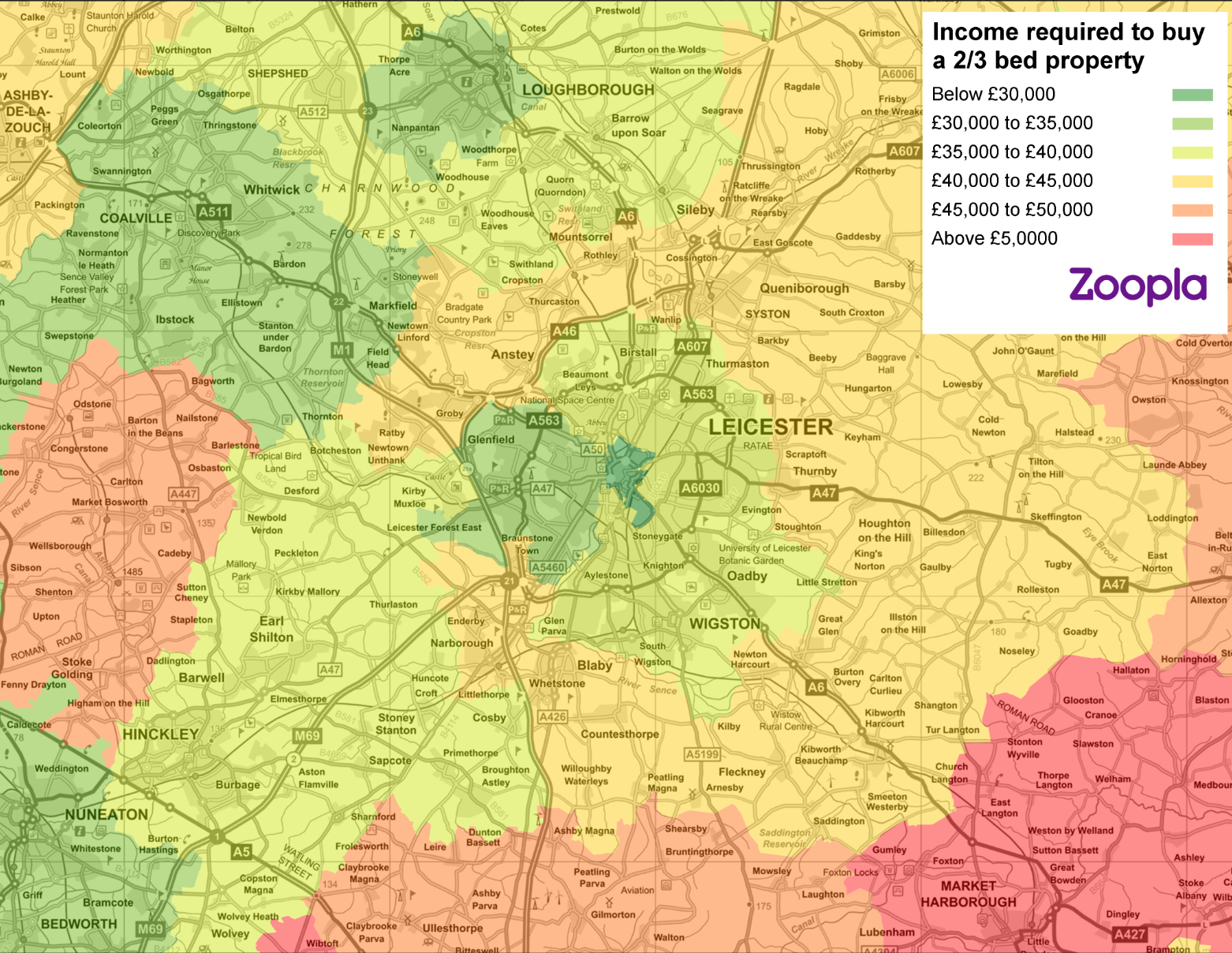 Map Of Leicester City Centre